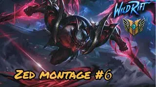 GRANDMASTER ZED MONTAGE #6 - HIGH RANK WILD RIFT BEST MOMENTS