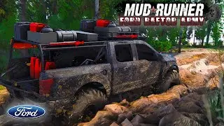 Ford Raftor Army Offroad Ngantar Barang ke Gudang - Mudrunner