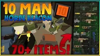 10 MAN VANILLA HORDE BEACON! 70+ ITEMS! - Unturned Vanilla Survival