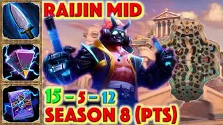 SMITE Raijin Mid Season 8 - Season 8 PTS Mid Gameplay - New Map - New Starter Items Bass Demon Buffs
