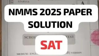 Nmms SAT 2025 December maharashtra - paper solutions ll nmms question paper solution explanation 