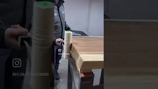 Varnishing beautiful suar wooden dining table