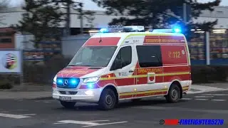 [Flaggschiff neuer ELW 1 - Verkehrsunfall A661] Rüstzug FF + RTW DRK Rettungswache Neu-Isenburg