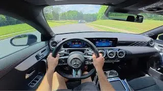 2025 Mercedes Benz CLA AMG 45: POV Drive, Walkaround and ASMR