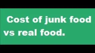 Cost of junk food vs real food