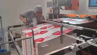 KFC Paper Box Roll Die Cutting Creasing Machine working in South America