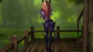 LoL Dragon Sorceress zyra dance + softbody bounce physics =