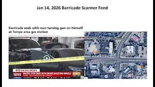 Tempe Arizona Barricade Incident self inflicted GS scanner feed Jan 14 2026 Audio only