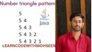 Pattern Program 19 | 5*5 Number Pattern in Java | Triangle Pattern in Java with dry run(Hindi/Urdu)