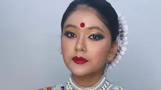School Girl Stage Makeup For School Program || Bangoli Makeup Look || School Girl Makeup Look