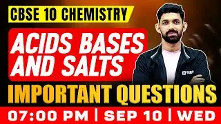 CBSE 10 Chemistry | Acid Bases And salt | Important Question | Exam Winner