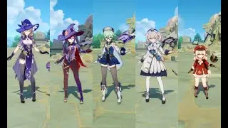 All Catalys Normal And Charge Attack Style | Genshin Impact