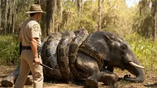Heroes Risk It All to Save Baby Elephant From Giant Venomous Snake
