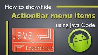 Android Programming Tutorial - Showing And Hiding Menu Items in android using java code