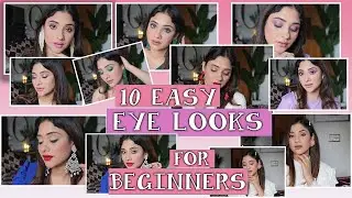 10 Easy Eyemakeup tutorial For beginners || everyday to party looks