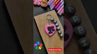 D.I.Y Barbie keychain ✨ 💓 super soft clay #diy #creativity #softclay #artandcraft #yt