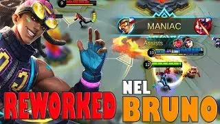 Reworked Bruno Back in Meta? Maniac! | NEL | Top Global | Mobile Legends