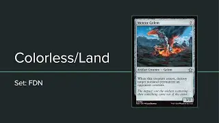 Foundations Limited Set Review: Colorless