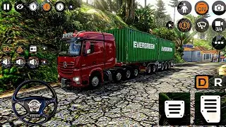 32 WHEELS MERCEDES-BENZ AROCS SLT ON SHIMLA FOGGY HILLS | NARROW ROADS TRUCK DRIVING | BUSSID