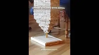 Tallest Jenga tower 🤯☠️