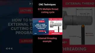 G76 threading cycle #technology #cnclathe #art #cncprogramming #youtube