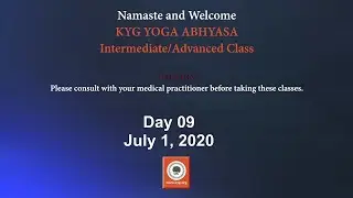 Day 09 , July 1 - KYG Yoga - Intermediate/Advanced Level Class