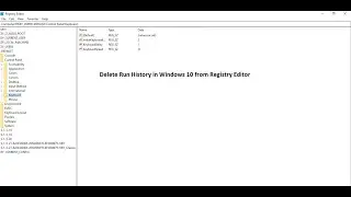 How to Delete Run History in Windows 10 from Registry Editor# Run History