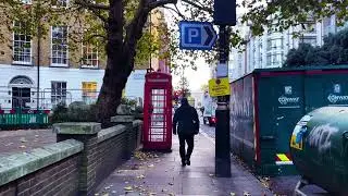 Touring around London 🎡🚇 Quiet walks | Relaxing rain | Golden leaves