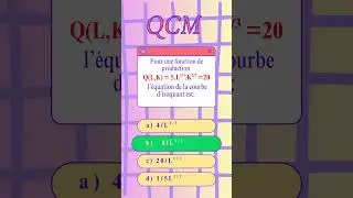 Question du jour : Calculer l&rsquo;&eacute;quation de l&rsquo;isoquant &ndash; QCM#economics#shorts