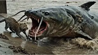 The Shocking Moment a Heroic Rescue Team Saves the Struggling Mother Leopard from a Giant Catfish