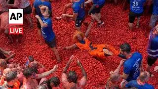 La Tomatina 2026 LIVE: Watch tomato street fight in Spain