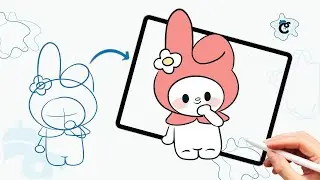 Day 1 | How to Draw My Melody (Step-by-step Tutorial)