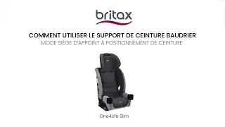 Comment utiliser le support de ceinture baudrier sur l&rsquo;One4Life(MD) Slim en mode si&egrave;ge d&rsquo;appoint