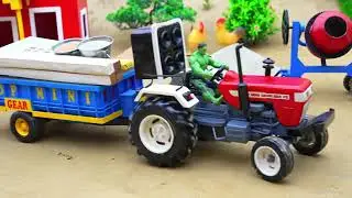 DIY Mini Tractor Builds House with Real Bricks | Science Project | RC Construction Please subscribe 