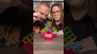 It&rsquo;s Not Supposed To Fall That Way! Come Play Tower Stack With Us! #boardgames #gamenight #couple