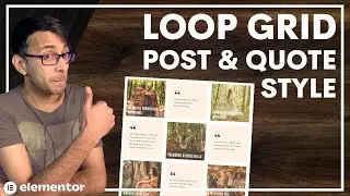 Post and Quote Style Loop Grid - Blog Archive - Elementor Pro Wordpress Tutorial - Flexbox Container