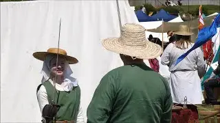 A Fair Maiden (Medieval female reenactor!) learning swordplay - Battle of Lewes Festival 2025