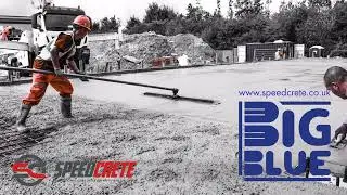Big Blue Bullfloat for concrete finishing.