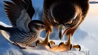 Falcon attack bird egg 🥚#ai #cartoon #animation #ytshorts #shorts #toontalevinay