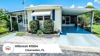 Upgraded 1 Bed 1 Bath Mobile Home For Sale in Clearwater, FL Hillcrest Lot 1504