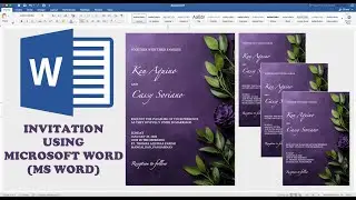 PURPLE DAHLIA | How to make WEDDING INVITATION in Microsoft Word | Cassy Soriano