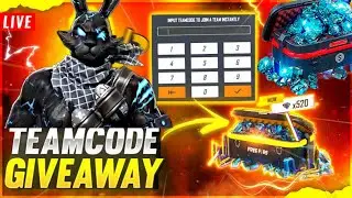 FREE FIRE LIVE CUSTOM ROOM GIVEAWAY| FF LIVE TEAM CODE GIVEAWAY | FF LIVE GIVEAWAY DJ ALOK |FF LIVE