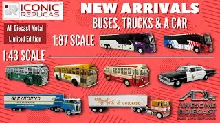 Iconic Replicas 8 NEW 1:87 & 1:43 DIECAST MODELS! | BUSES, TRUCKS & A CAR!