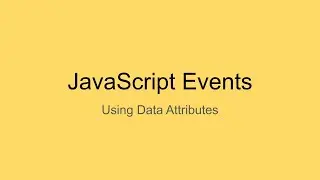 JSE 04 JS Events - Using data attributes