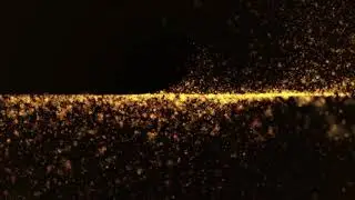 Golden Dust Particles Glittering Flow  Background Screensaver Seamless Loop 4K  / 60:00 min / Free