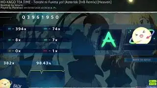 Osu! - Tenshi ni Fureta yo! (Asterisk DnB Remix) de HO-KAGO TEA TIME (Heaven)