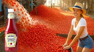¿Cómo se Fabrica el Kétchup? 🍅 MILLONES de botellas en Mega Fábricas con Proceso Sorprendente