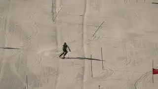 More slalom training on the glacier in Zermatt, September 2021