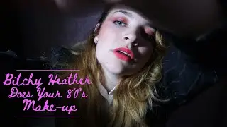 ASMR B*tchy Heather Does Your 80's Make-up! Gum Chewing and Face Brushing [Binaural]
