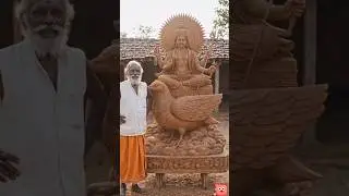 शनि देव की अद्भुत लकड़ी की मूर्ति | The Legend of Karma 🙏 #shorts